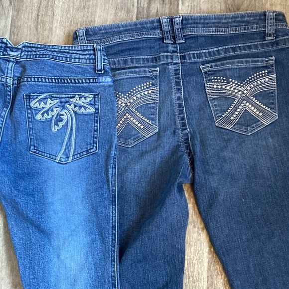3 pair jeans & 1 short lot lilu brand size 1 elite jeans size 11/11 apt 9 size 6 - Picture 16 of 16